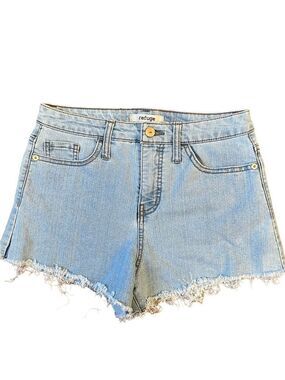 Refuge High waist Light Wash Denim Cut Off Shorts - Size 6